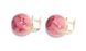 Earrings with pink rose
