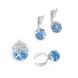 Pendant, ring and earrings with forget-me-nots