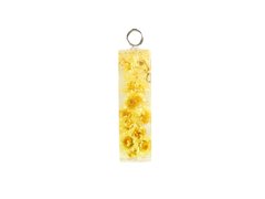 Pendant "Crystal" with immortelle flower
