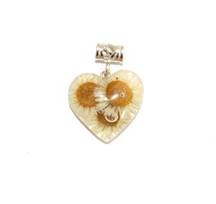 Pendant "Heart" with chamomile