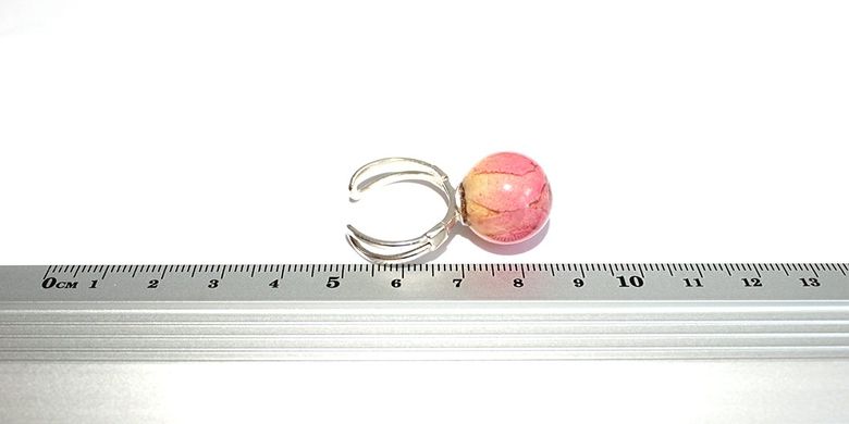 Ring with pink rose