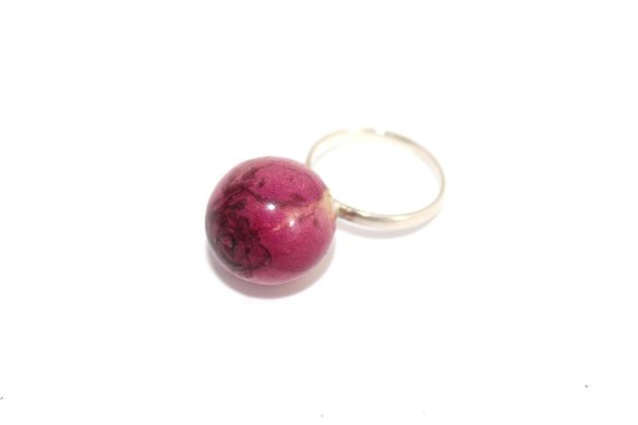 Кольцо с фиолетовой розой (17, 20 размер)
