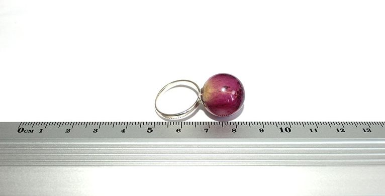 Кольцо с фиолетовой розой (17, 20 размер)