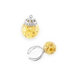 Pendant and ring with immortelle