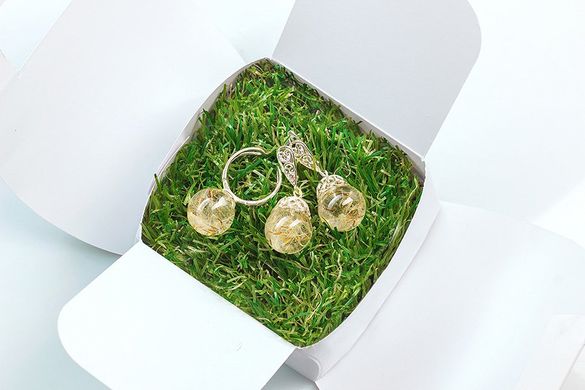 Set "Dandelion" (earrings&ring)