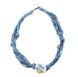Wicker necklace with forget-me-nots