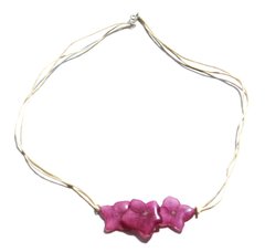 Necklace with violet hydrangea