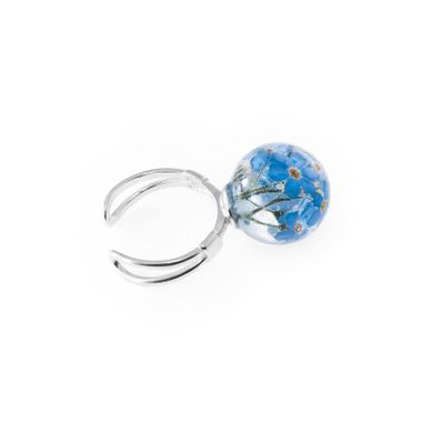 Ring and pendant with forget-me-nots