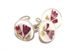 Earrings and ring with geiger flowers