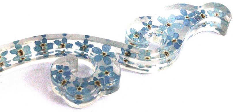 Barrette with forget-me-nots