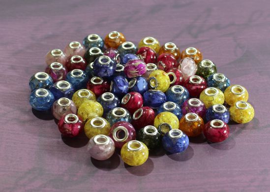 5 beads for bracelet (different flowers)