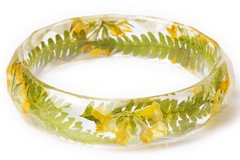 Bracelet with alfalfa and fern