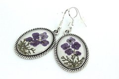 Earrings with iberis flowers. Ajour Collection