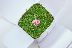 Small pendant "Heart". Сornflowers