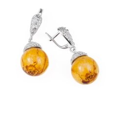Earrings with yellow roses