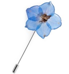 Brooch with blue delphinium
