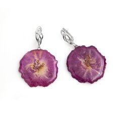 Earrings with roses