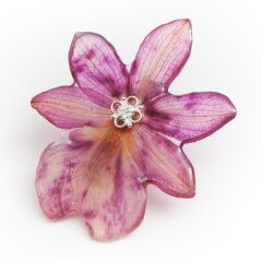 Brooch with orchid "Cambria"