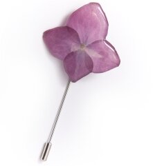 Brooch. Violet hydragea