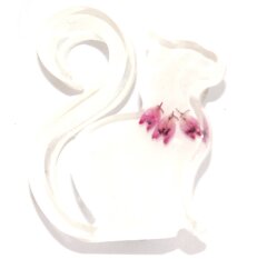 Кошка-брошка "Грація" з квіткою еріки