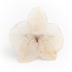 Brooch with white orchid (big)