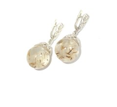 Earrings with dandelion