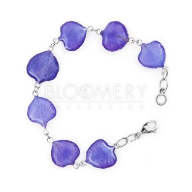 Bracelet with violet delphinium